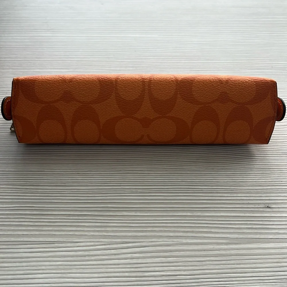 Coach Signature Orange pencil case